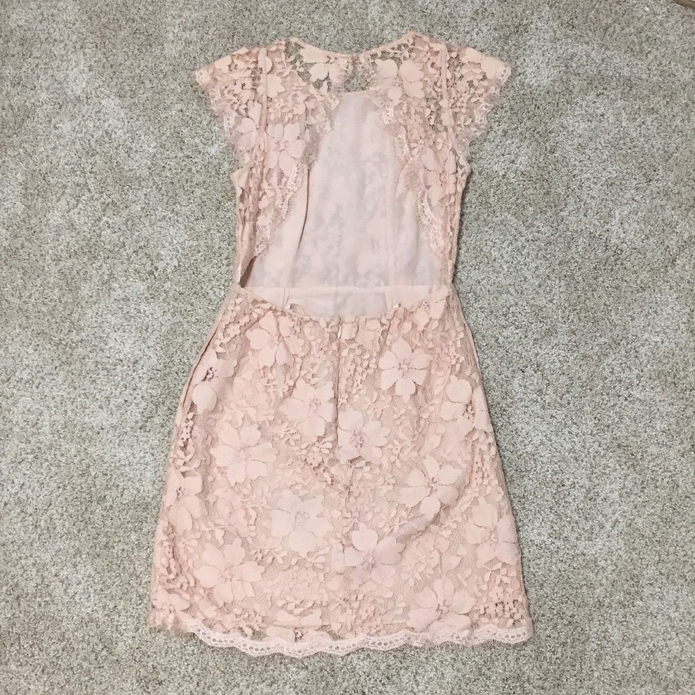 BCBGeneration Pink Lace Dress Size 2 - Picture 3 of 8